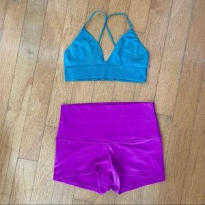 NWOT Lululemon 🍋 high rise yoga shorts